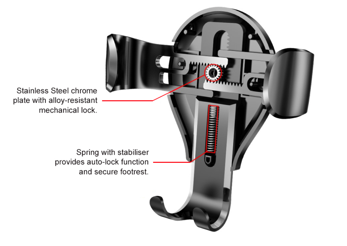 Baseus Gravity Osculum: Secure Auto-Lock & Suction Cup Car Mount Phone Holder for Safe and Convenient Driving