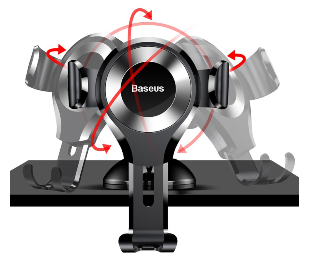 Baseus Gravity Osculum: Secure Auto-Lock & Suction Cup Car Mount Phone Holder for Safe and Convenient Driving